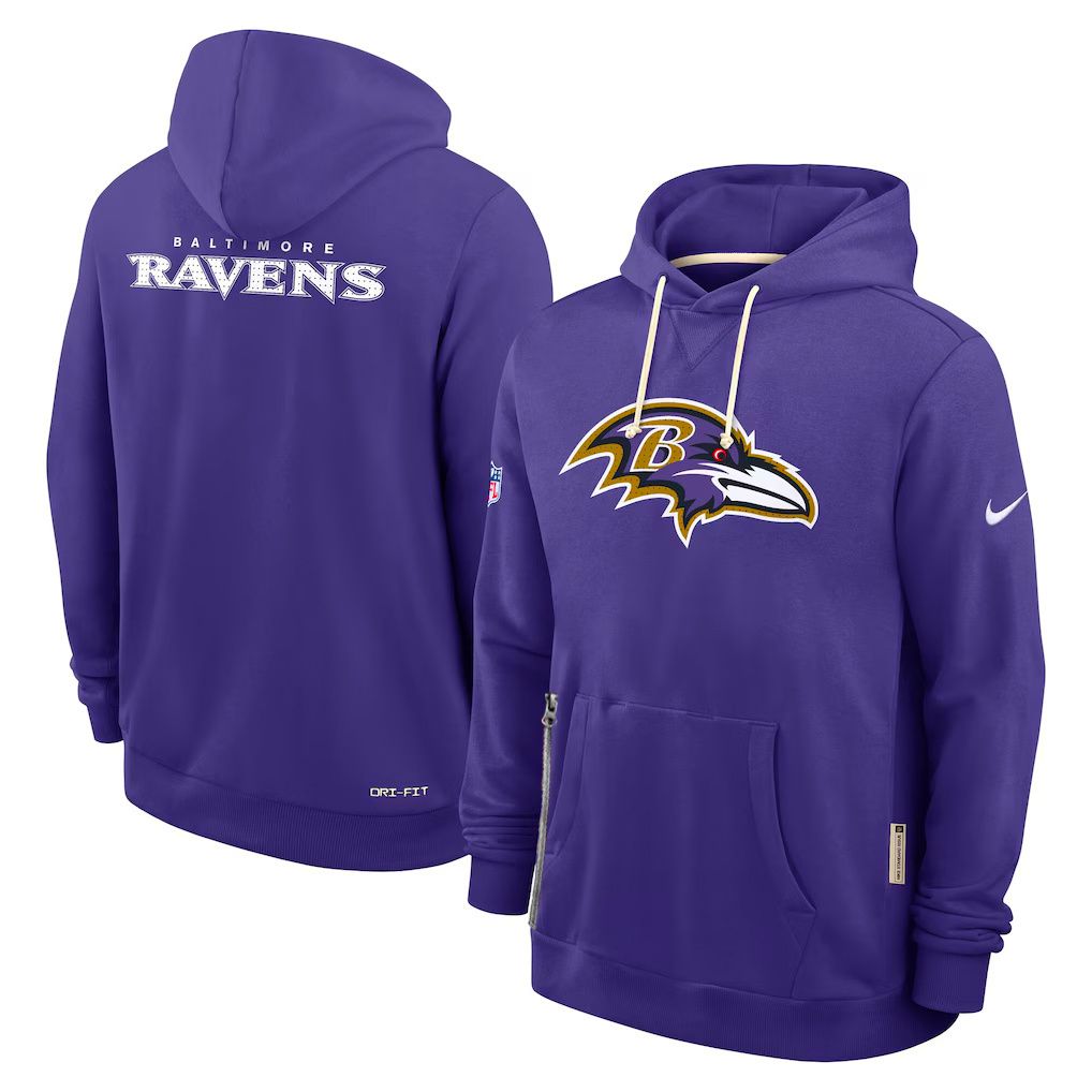 Men 2026 NFL Baltimore Ravens hoodie Purple 01